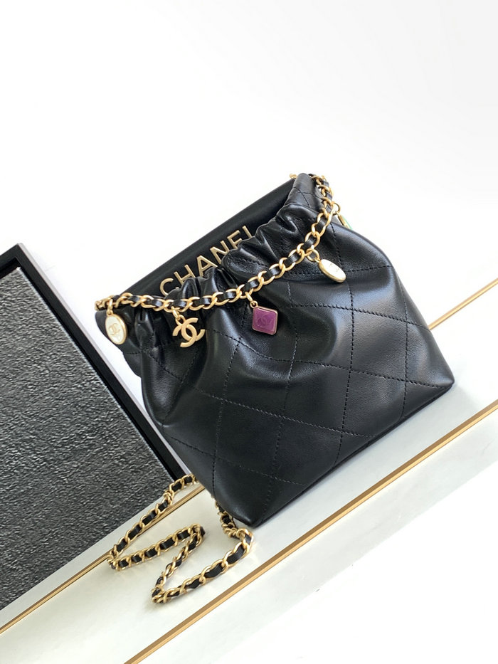 Chanel Small Bucket Bag Black AS3793