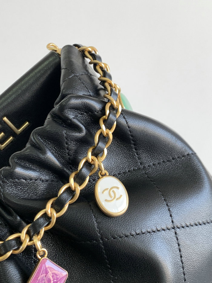 Chanel Small Bucket Bag Black AS3793