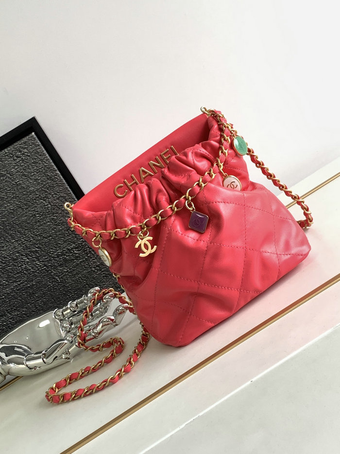 Chanel Small Bucket Bag Red AS3793