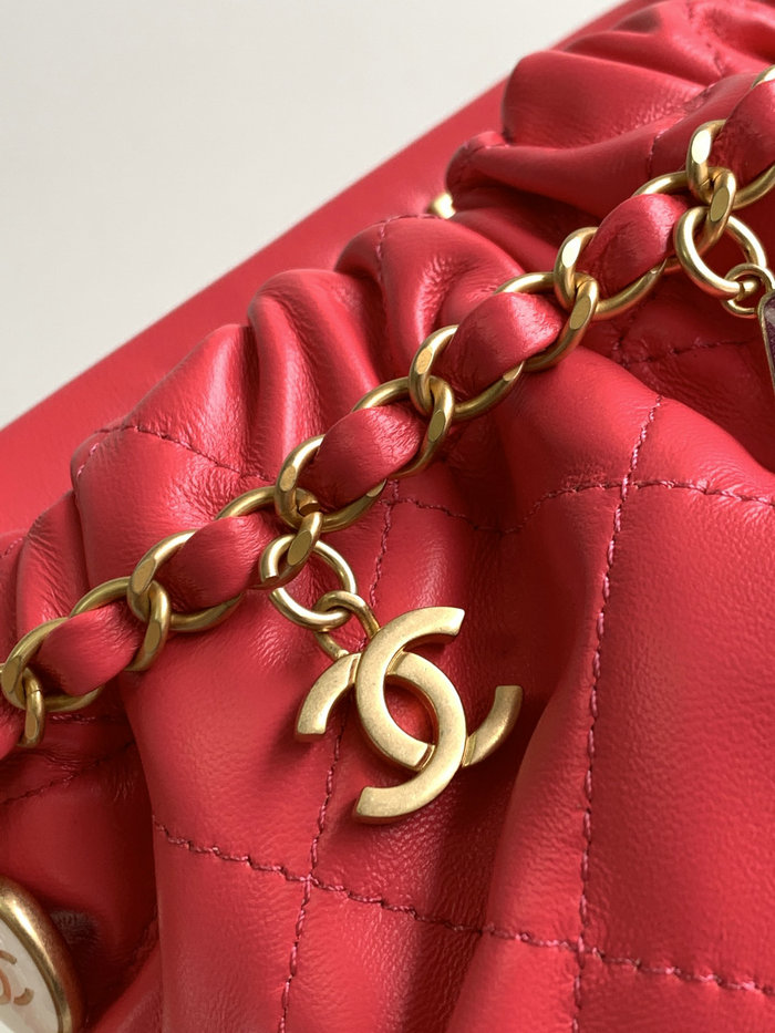 Chanel Small Bucket Bag Red AS3793