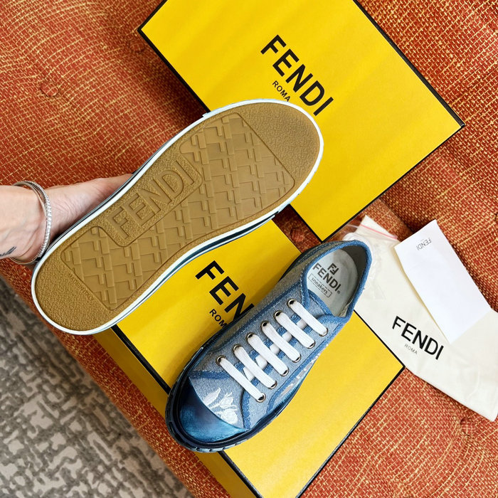 FENDI Logo Rose Denim Sneakers FS03151