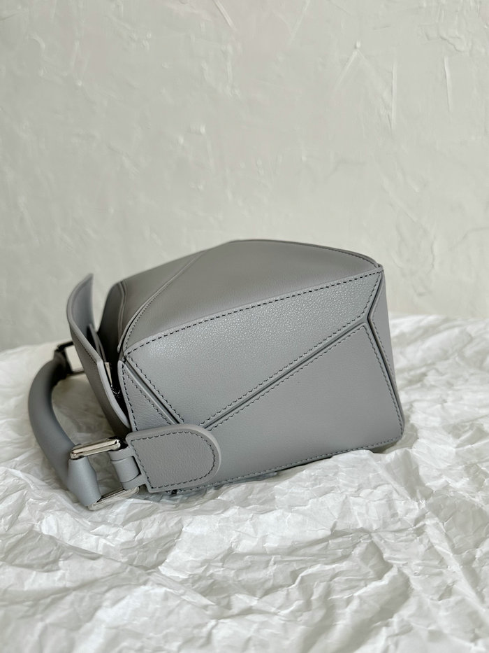 Loewe Small Puzzle Edge Leather Bag Grey L02231