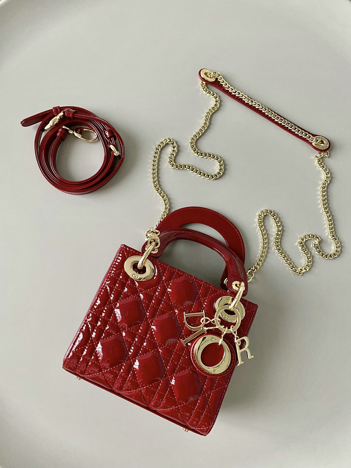 Mini LADY DIOR BAG Red D5310