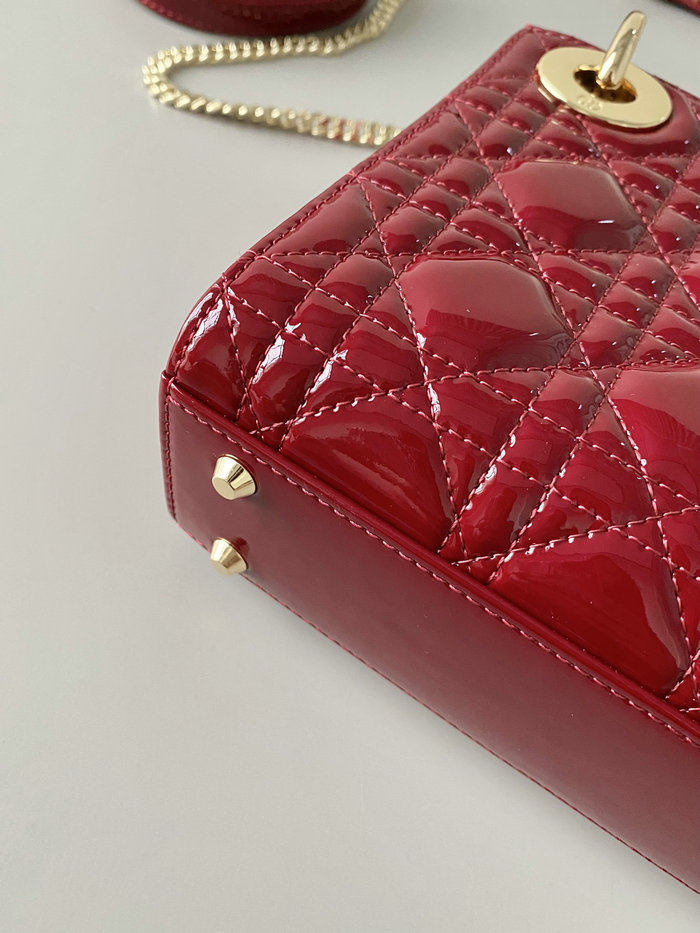 Mini LADY DIOR BAG Red D5310