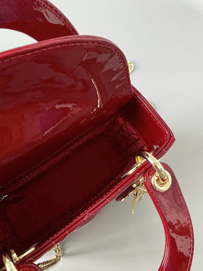 Mini LADY DIOR BAG Red D5310