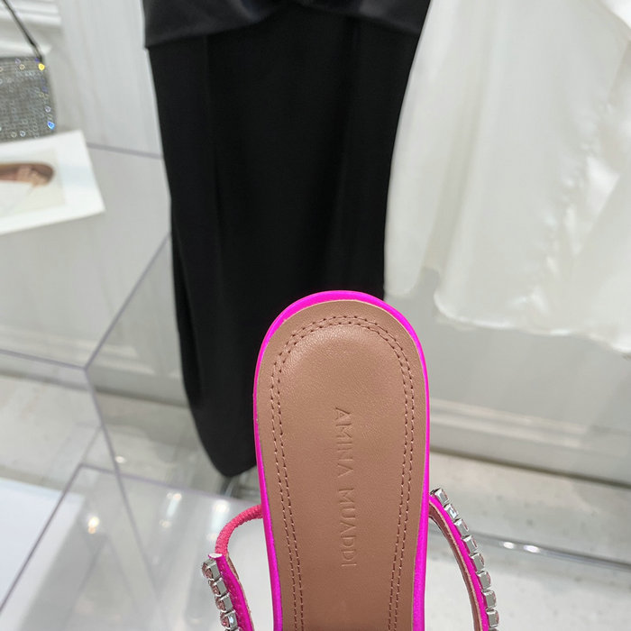 Amina Muaddi Satin Gilda Mules AMG01