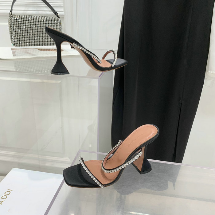 Amina Muaddi Satin Gilda Mules AMG02