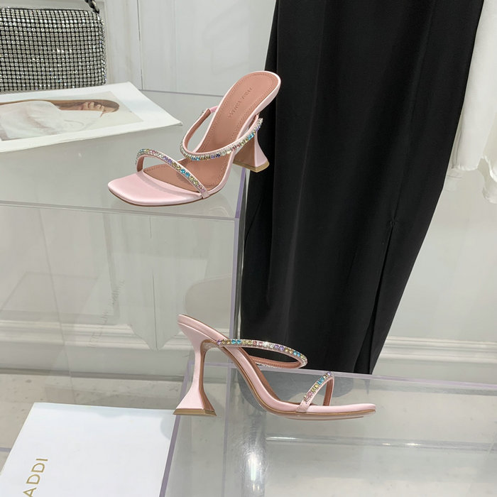 Amina Muaddi Satin Gilda Mules AMG03