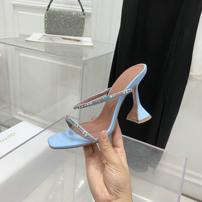 Amina Muaddi Satin Gilda Mules AMG06