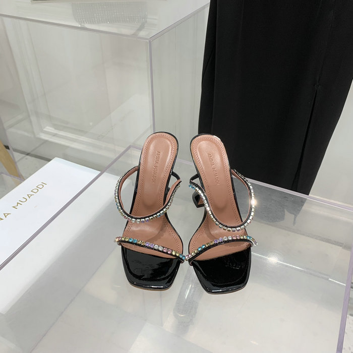 Amina Muaddi Satin Gilda Mules AMG07