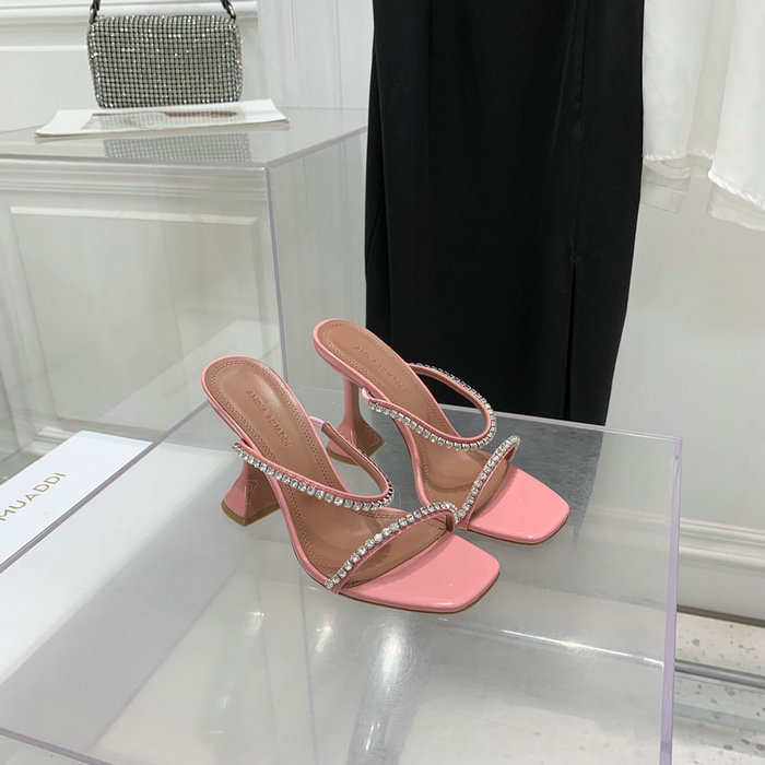 Amina Muaddi Satin Gilda Mules AMG09