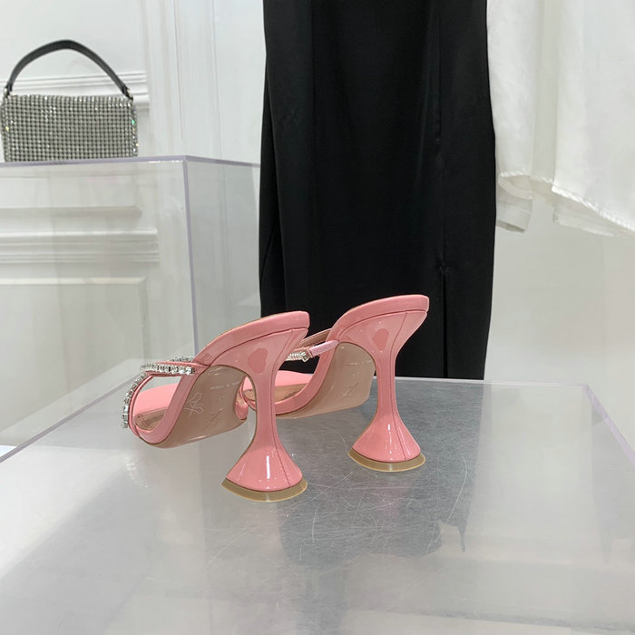 Amina Muaddi Satin Gilda Mules AMG09