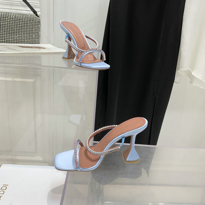 Amina Muaddi Satin Gilda Mules AMG10