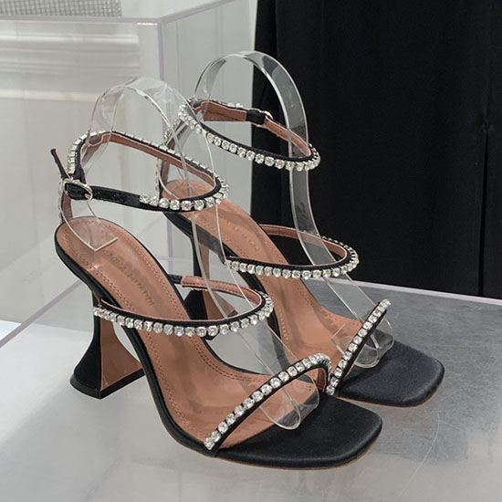 Amina Muaddi Satin Gilda Sandals AGS01