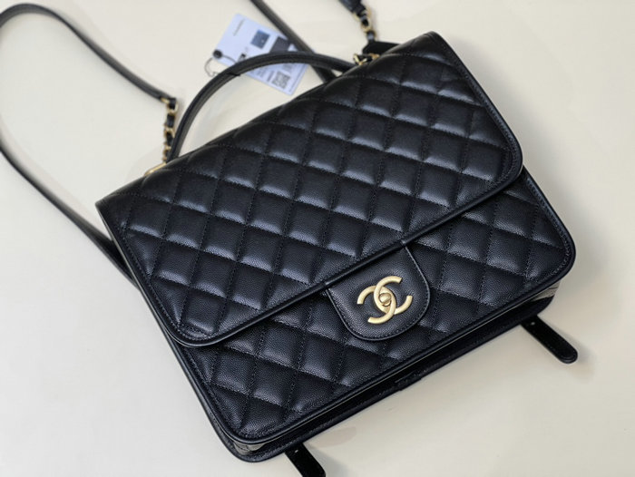 Chanel Grained Calfskin Large Backpack AS3662