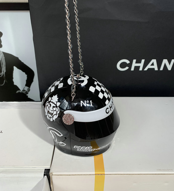 Chanel Helmet Minaudiere Black AS3774