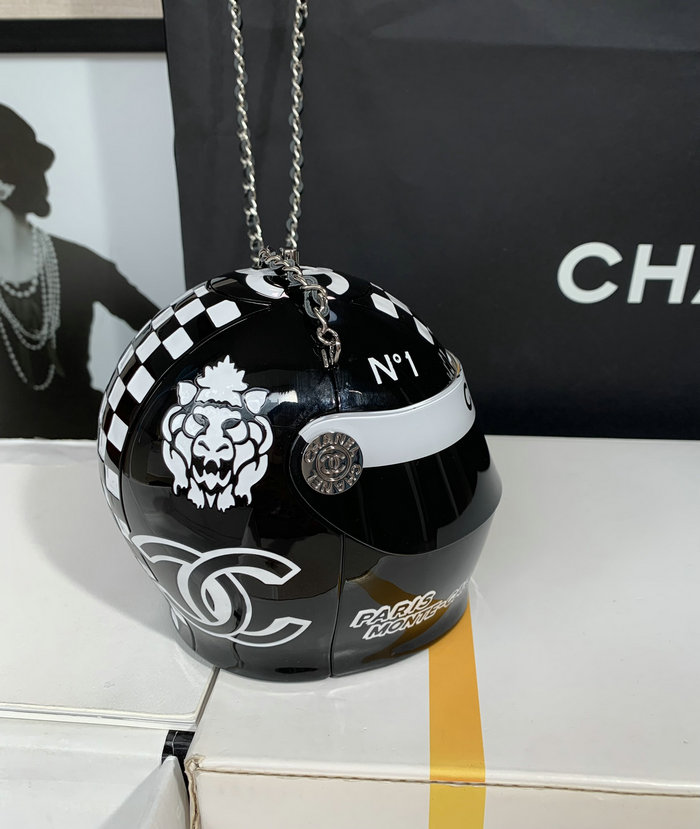 Chanel Helmet Minaudiere Black AS3774