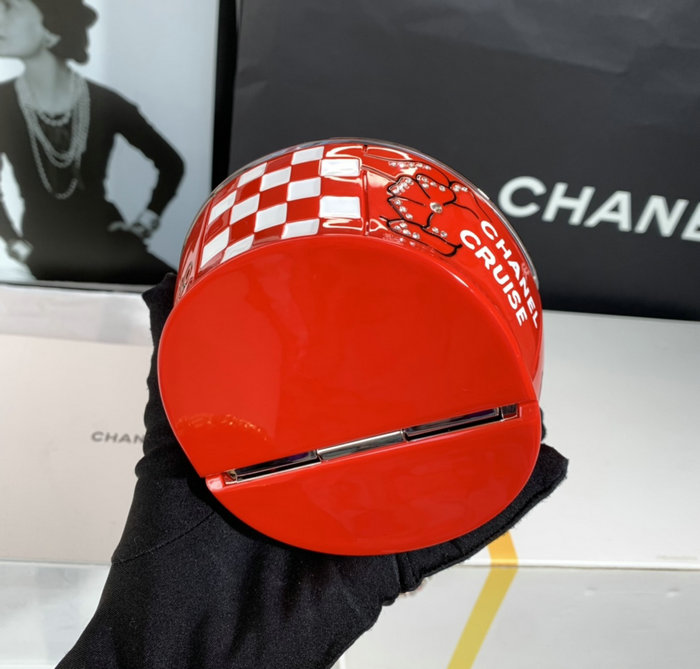 Chanel Helmet Minaudiere Red AS3774