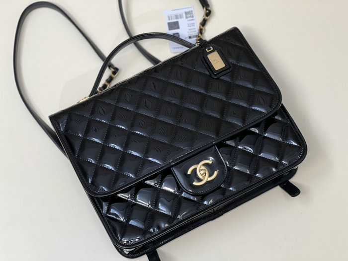 Chanel Patent Large Backpack AS3662