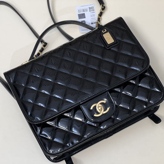 Chanel Patent Large Backpack AS3662