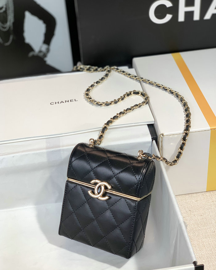 Chanel Small CC Box Bag with Chain Black AS03241