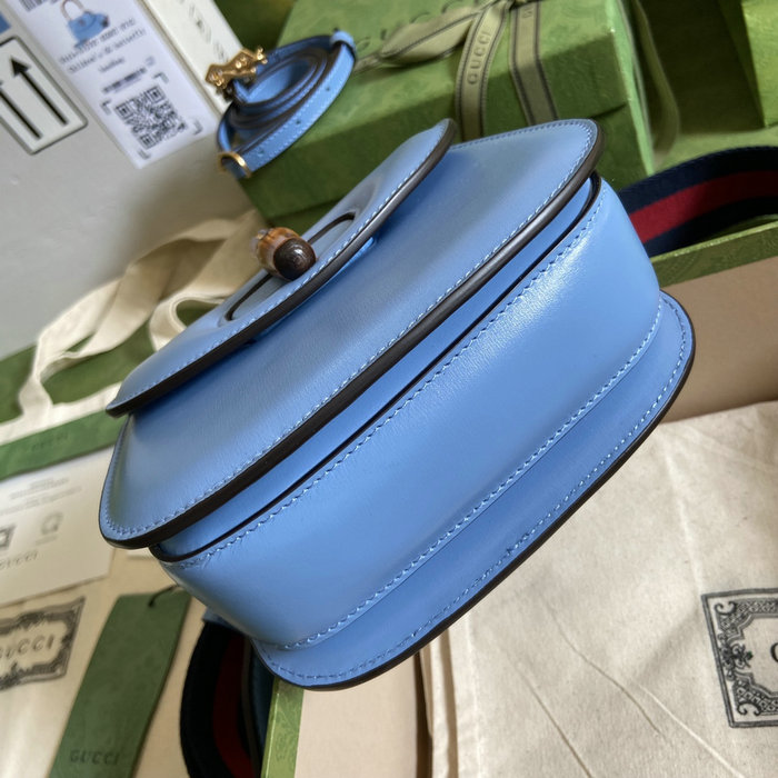 Gucci Bamboo 1947 mini top handle bag Blue 686864