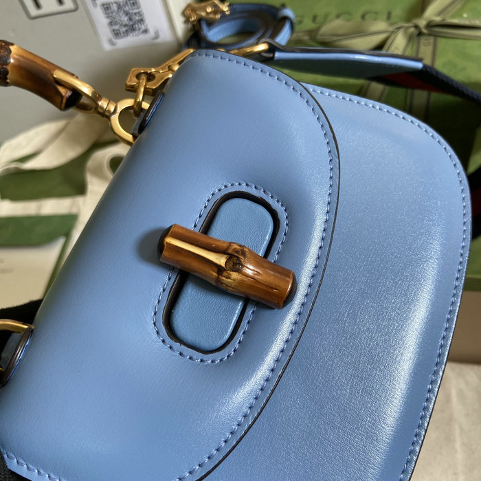 Gucci Bamboo 1947 mini top handle bag Blue 686864