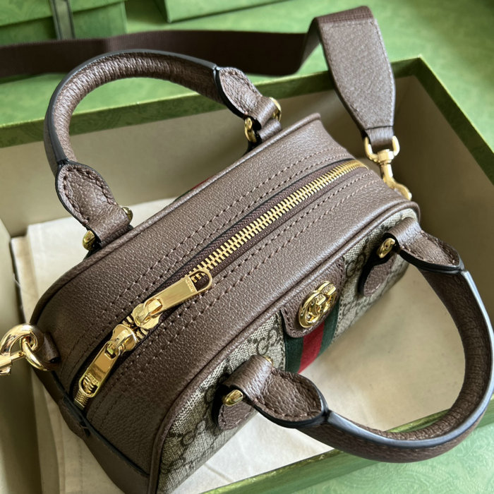 Gucci Ophidia mini GG top handle bag Ebony 724606