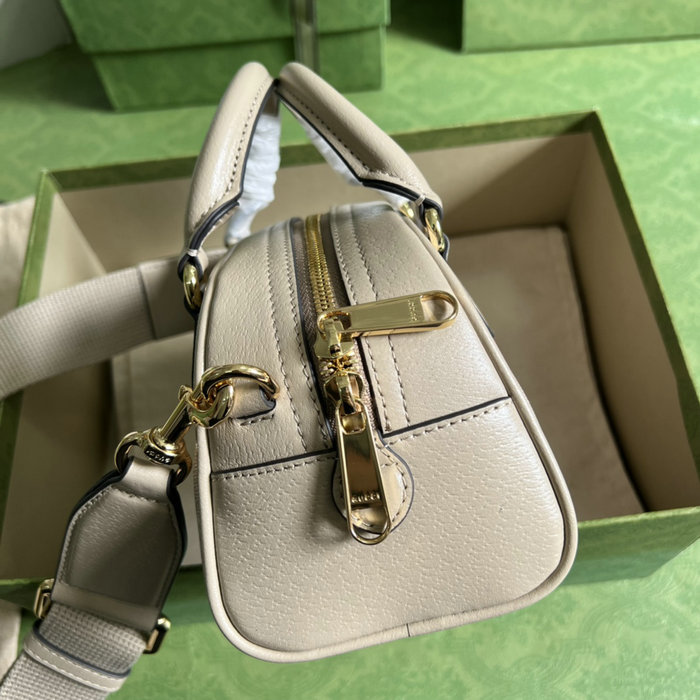 Gucci Ophidia mini GG top handle bag White 724606