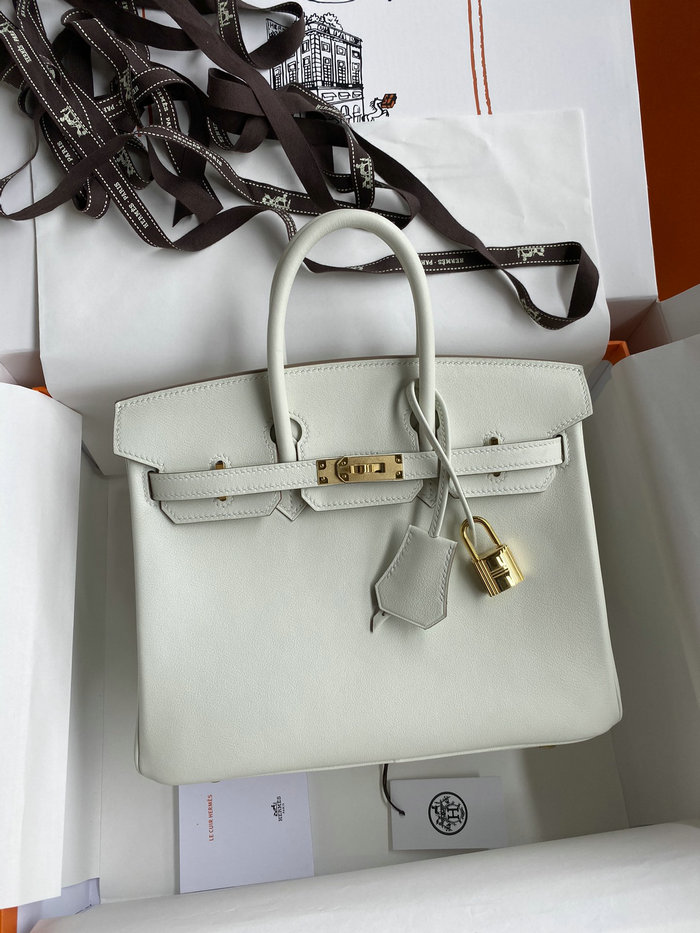 Hermes Swift Leather Birkin Bag Beton HB30192