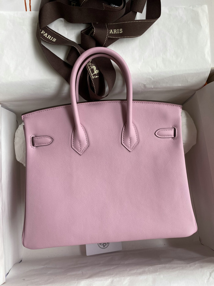 Hermes Swift Leather Birkin Bag Mauve Sylvestre HB30192