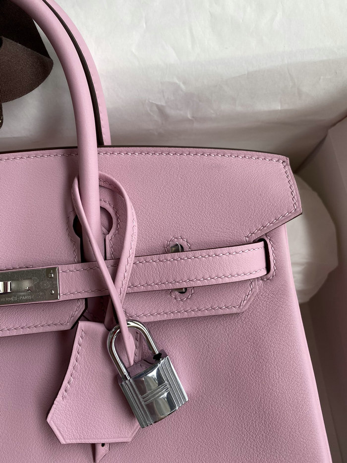 Hermes Swift Leather Birkin Bag Mauve Sylvestre HB30192