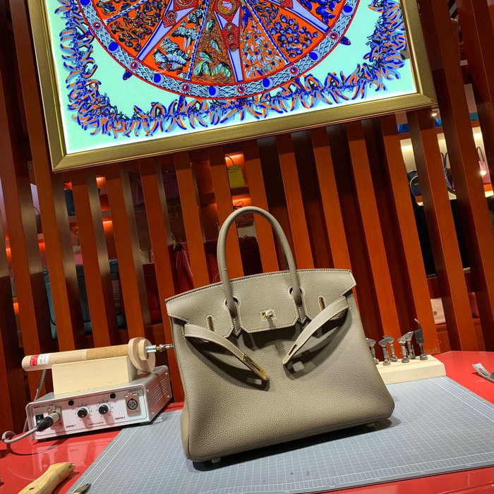 Hermes Togo Leather Birkin Bag Gri Elephant HB30191