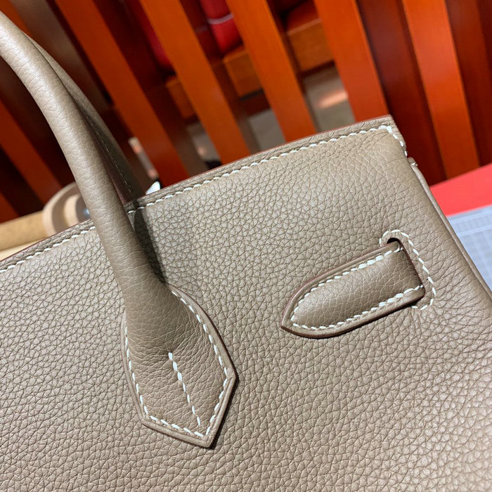 Hermes Togo Leather Birkin Bag Gri Elephant HB30191