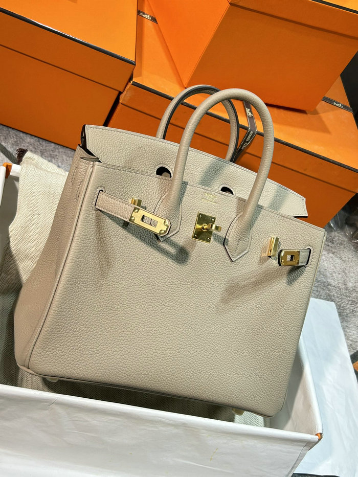 Hermes Togo Leather Birkin Bag Gris Tourterelle HB30191