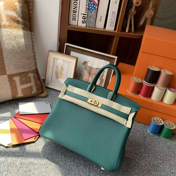 Hermes Togo Leather Birkin Bag Malachite HB30191