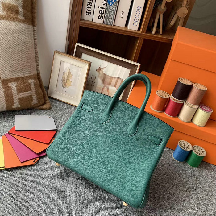 Hermes Togo Leather Birkin Bag Malachite HB30191