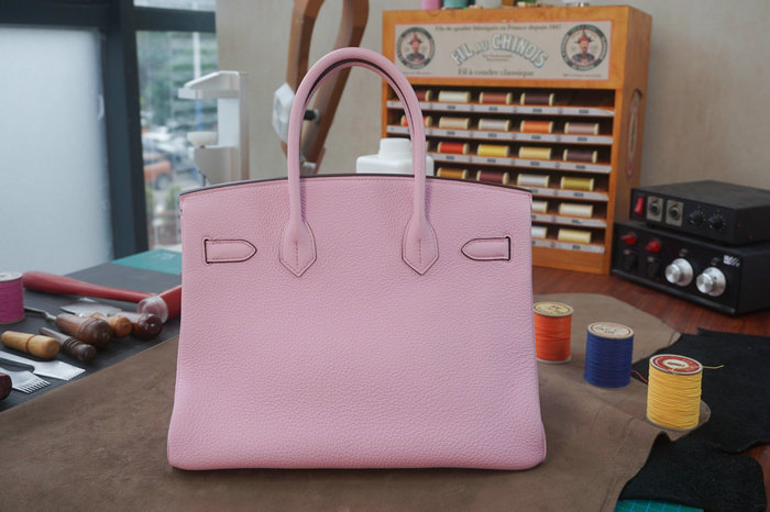 Hermes Togo Leather Birkin Bag Mauve Sylvestre HB30191