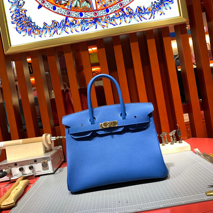 Hermes Togo Leather Birkin Bag Mykonos HB30191