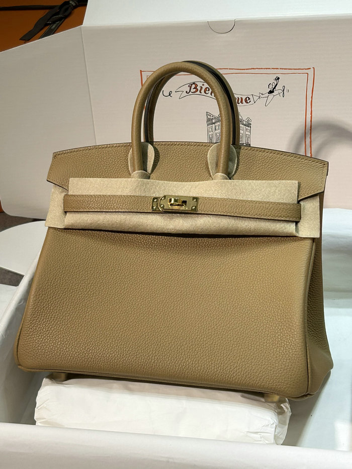 Hermes Togo Leather Birkin Bag OM chai HB30191