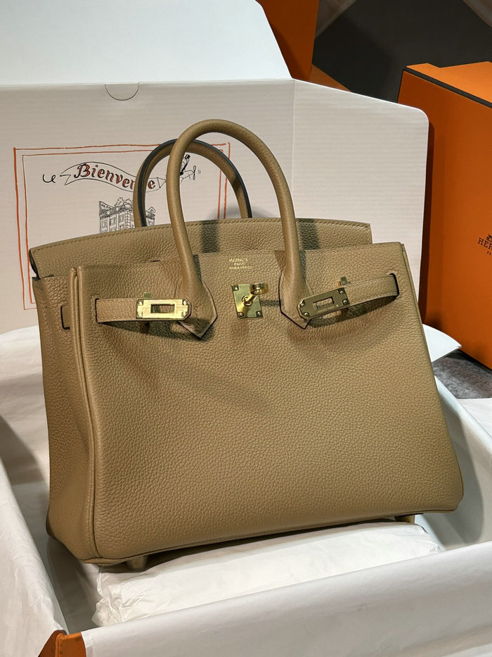 Hermes Togo Leather Birkin Bag OM chai HB30191