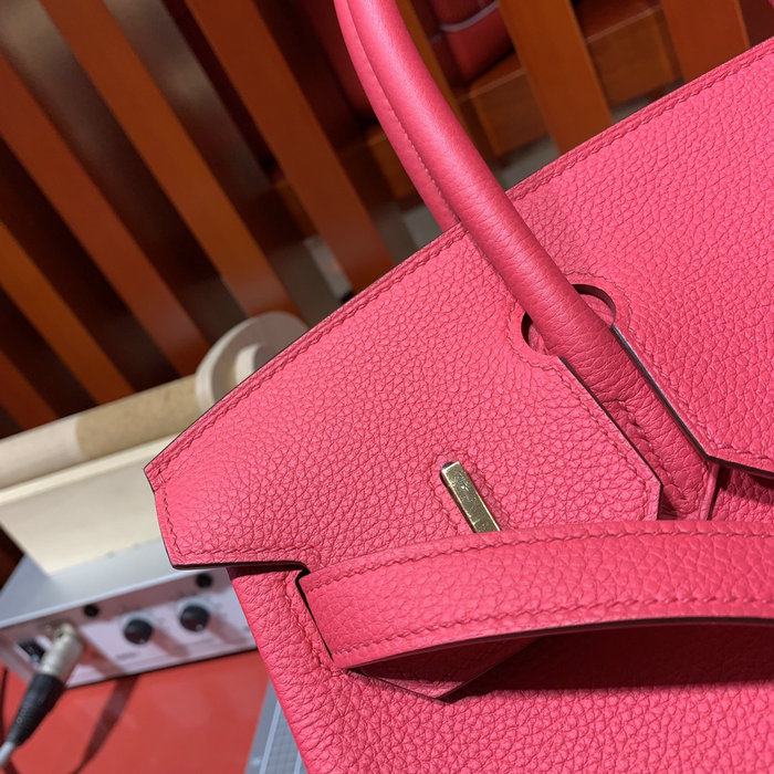 Hermes Togo Leather Birkin Bag Rose Extreme HB30191