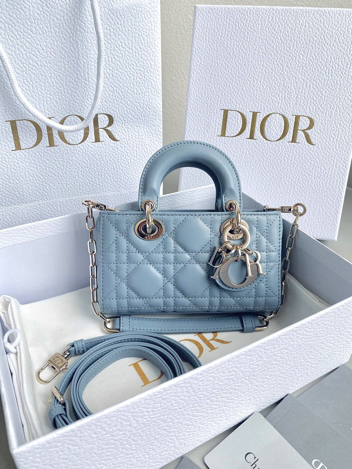 Mini LADY D-JOY BAG Blue DM3380