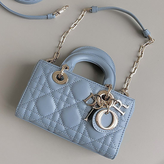 Mini LADY D-JOY BAG Blue DM3380