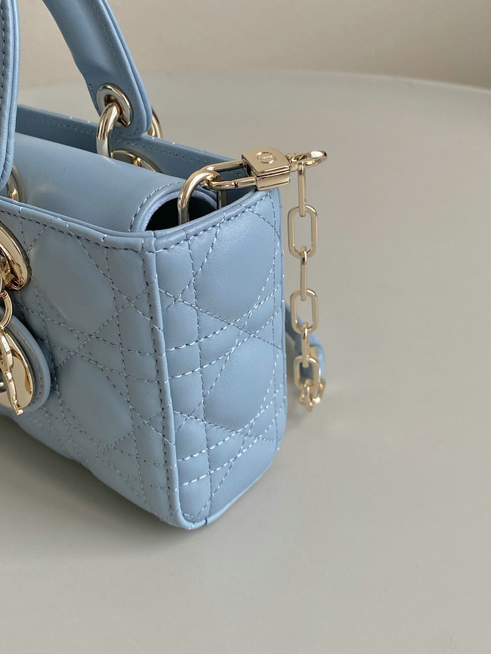 Small LADY D-JOY BAG Blue D3380