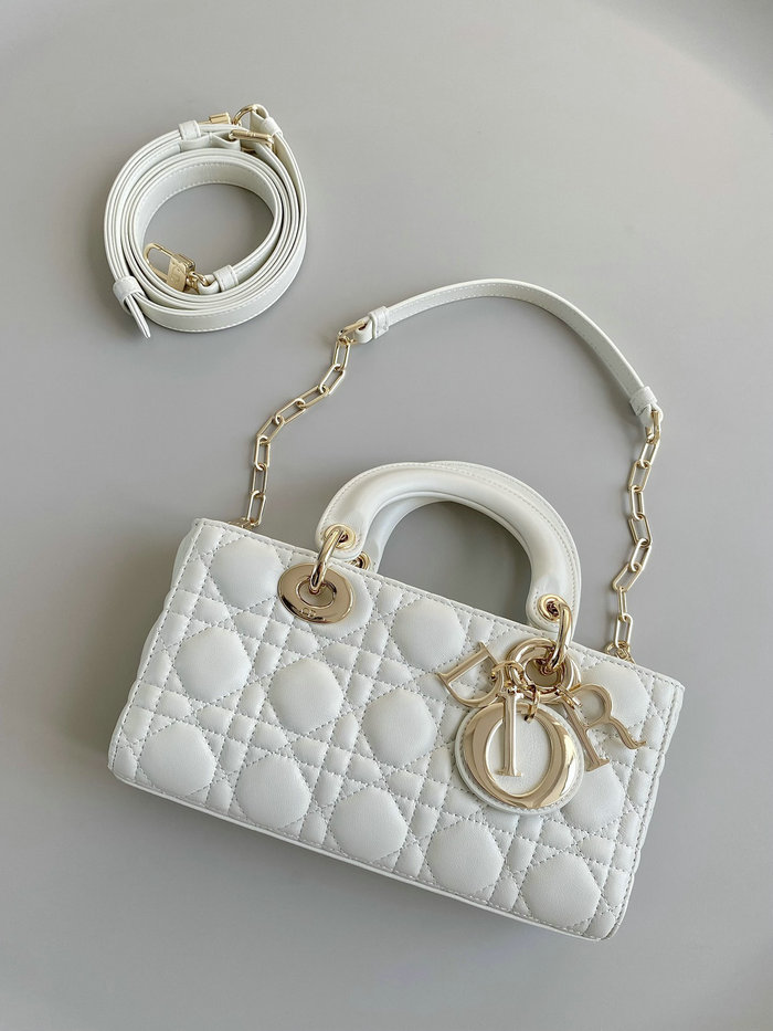 Small LADY D-JOY BAG White D3380