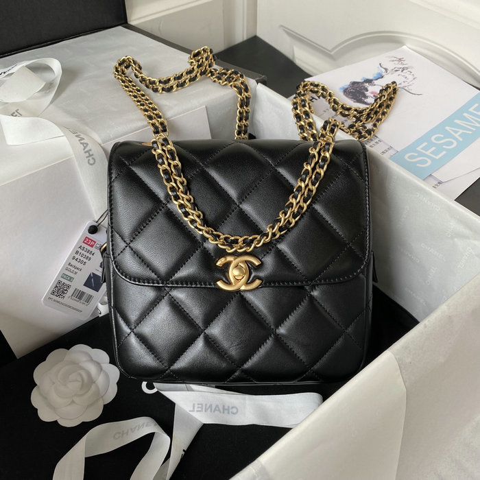 Chanel Lambskin Mini Backpack Black AS3884