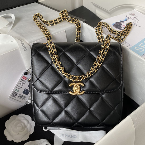 Chanel Lambskin Mini Backpack Black AS3884