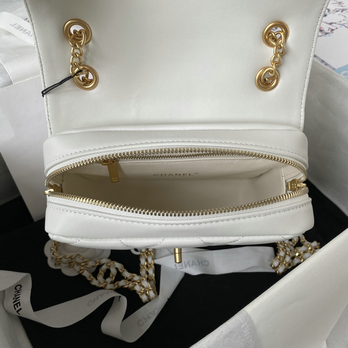 Chanel Lambskin Mini Backpack White AS3884