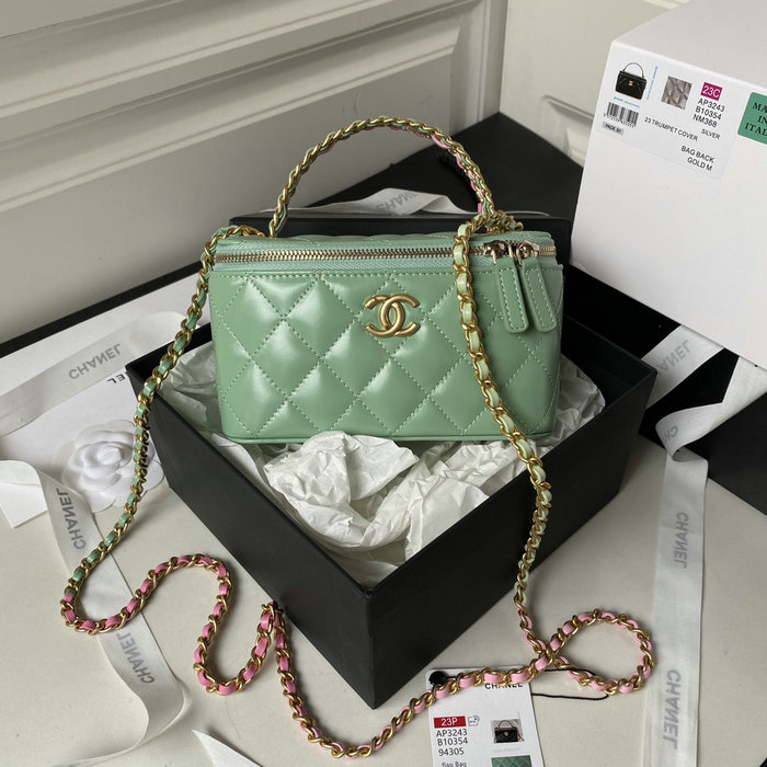 Chanel Vanity Bag Green AP3243